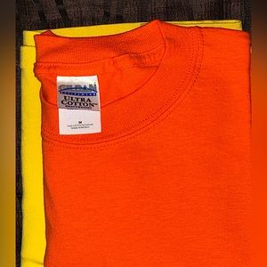 PLAIN YELLOW&ORANGE T-SHIRTS
